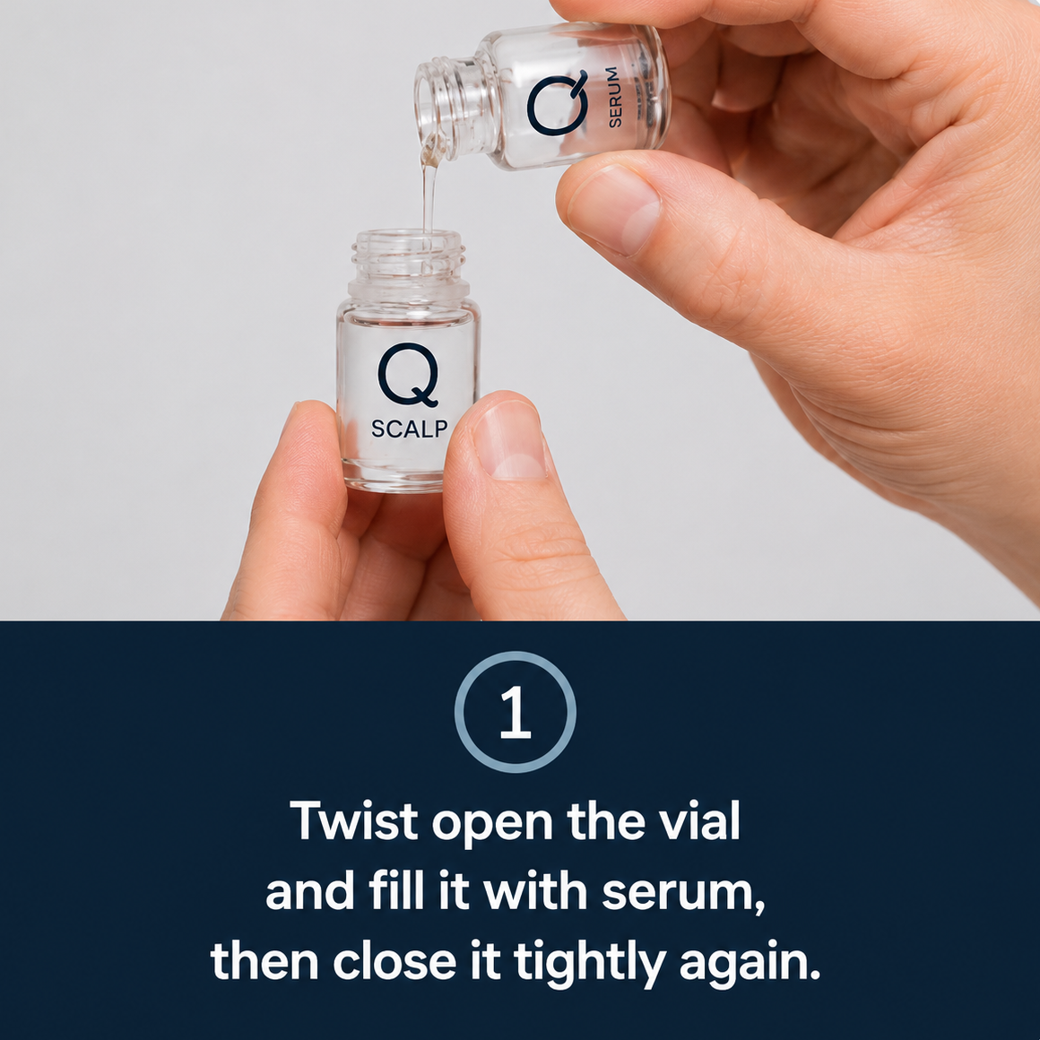 Twist open the vial